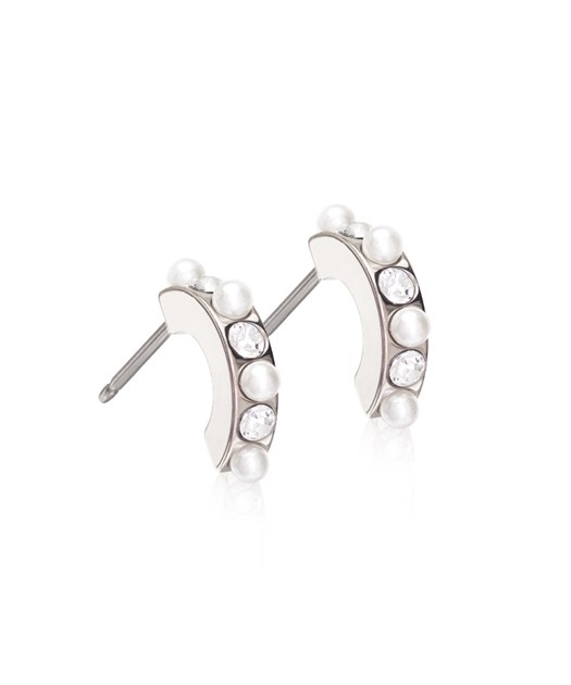 NT Pendant Mixed Curved 10 mm, Crystal/white