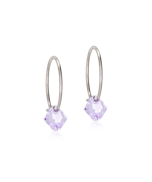 NT Ear Ring 14 mm, Bicone 6 mm, Violet