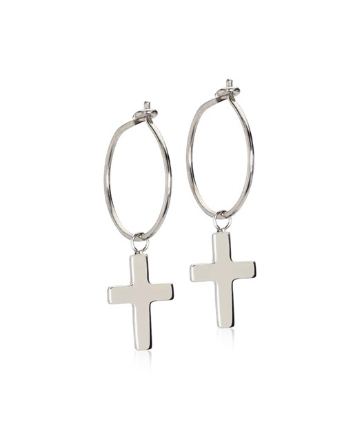 Titan Ear Ring Pendant Cross 14mm