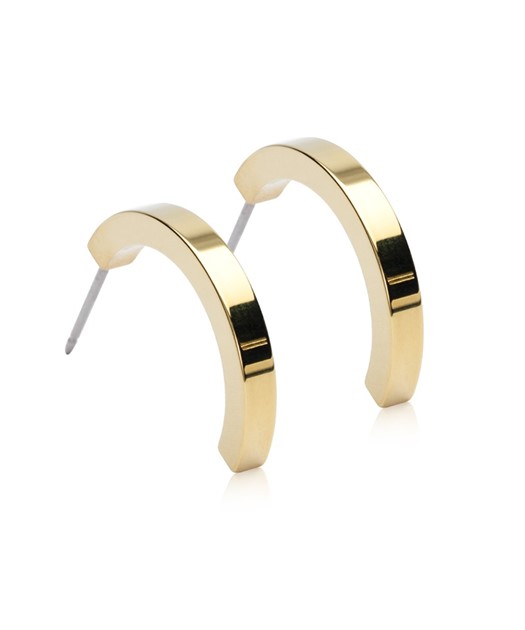 Golden Pendant Plain Curved 20mm