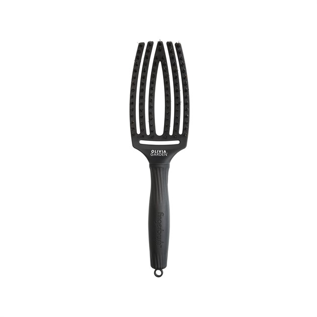 Olivia Garden Fingerbrush Boar & Nylon Medium Svart