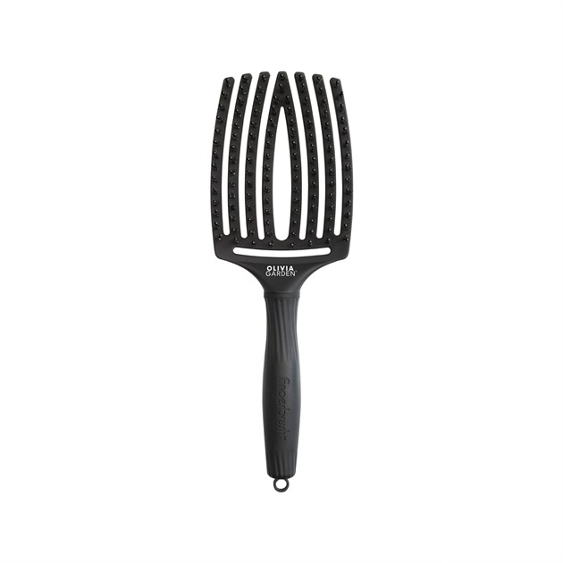 Olivia Garden Fingerbrush Boar & Nylon Large Svart