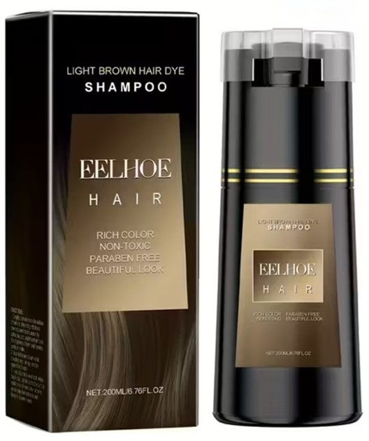 EELHOE Light Brown Hair Dye Shampoo 200ml