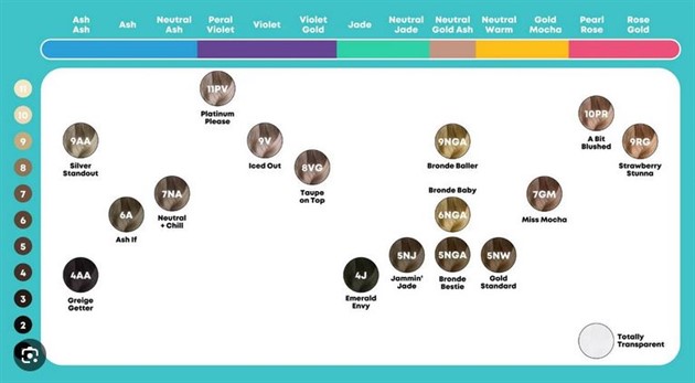 Matrix Tonal Control Färgkarta