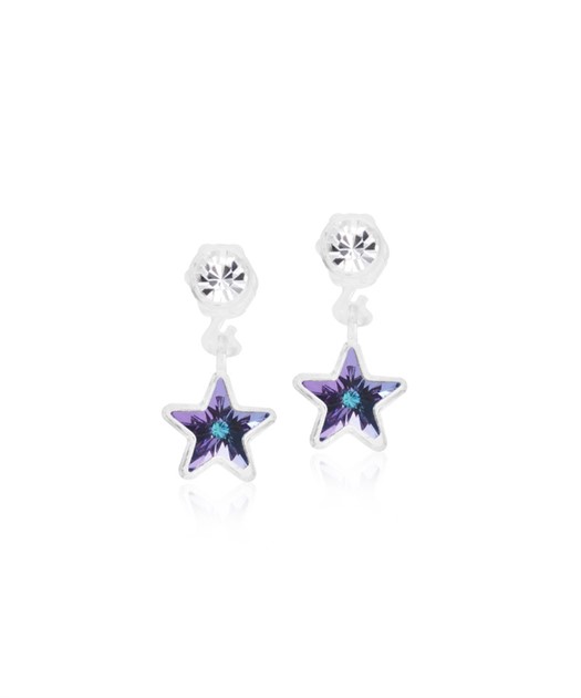 MP Pendant Star 4/6 mm, Crystal/lilac shimmer